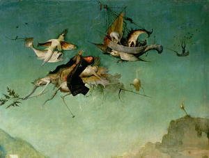 Hieronymous Bosch - Temptation of St.Anthony (detail of left hand panel)