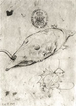 Hieronymous Bosch - Turtle and a winged demon