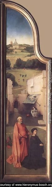 Hieronymous Bosch - St Peter with the Donor (left wing) c. 1510