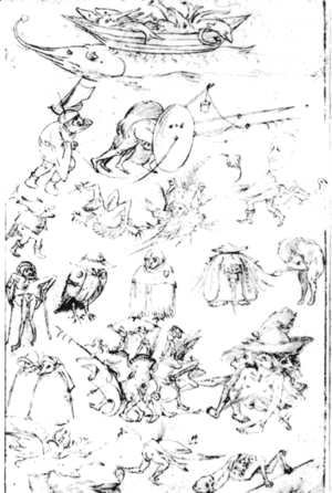 Hieronymous Bosch - Studies of Monsters - 2