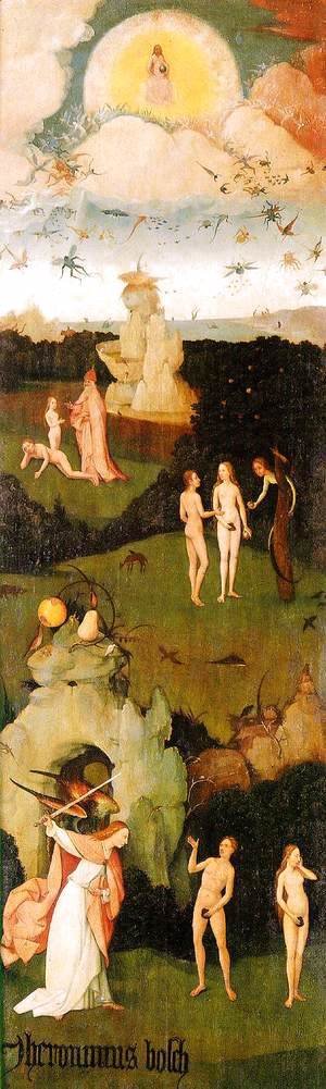 Triptych of Haywain (left wing-2) 1500-02