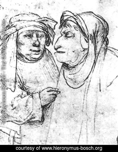 Hieronymous Bosch - Two Caricatured Heads