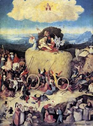 Hieronymous Bosch - Triptych of Haywain (central panel-1) 1500-02