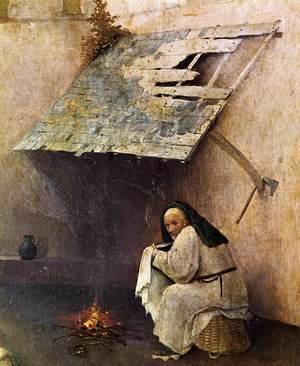 Hieronymous Bosch - St Peter with the Donor (left wing) (detail) c. 1510
