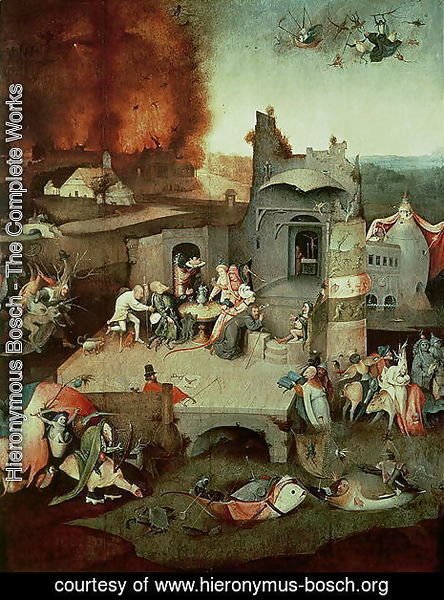 Hieronymous Bosch - Temptation of Saint Anthony   c.1500