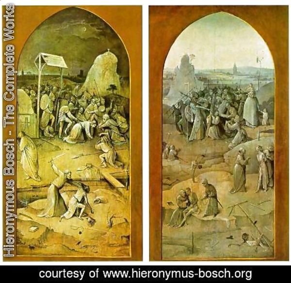 Hieronymous Bosch - Temptation of St. Anthony, outer wings of the triptych