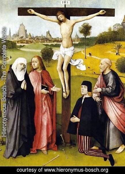 Hieronymous Bosch - Crucifixion with a Donor 1480-85