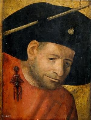Hieronymous Bosch - Head of a Halberdier (fragment)