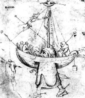 Hieronymous Bosch - The Ship of Fools in Flames