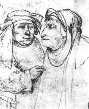 Hieronymous Bosch - Two Caricatured Heads